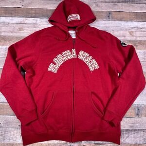 American Classic Florida State Seminoles Full Zip Hoodie Garnet Red Mens‎ XL